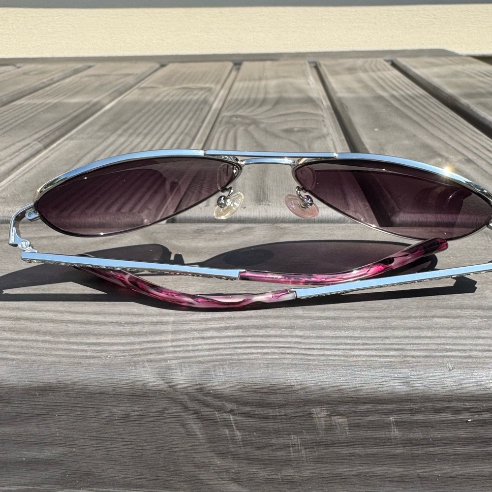 Guess by Merciano Crystal Accent Aviator Sunglasses - Picture 8 of 9